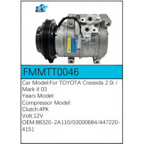 PartzBiz CE: -สำหรับคอมเพรสเซอร์ Toyota - FMMTT0046