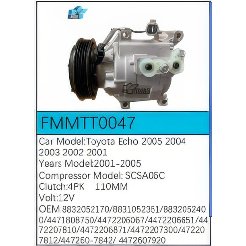 PartzBiz CE: -สำหรับคอมเพรสเซอร์ Toyota - FMMTT0047 PartzBiz CE: -สำหรับคอมเพรสเซอร์ Toyota - FMMTT0047