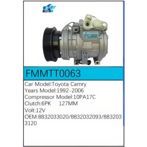 PartzBiz CE: -สำหรับคอมเพรสเซอร์ Toyota - FMMTT0063 PartzBiz CE: -สำหรับคอมเพรสเซอร์ Toyota - FMMTT0063