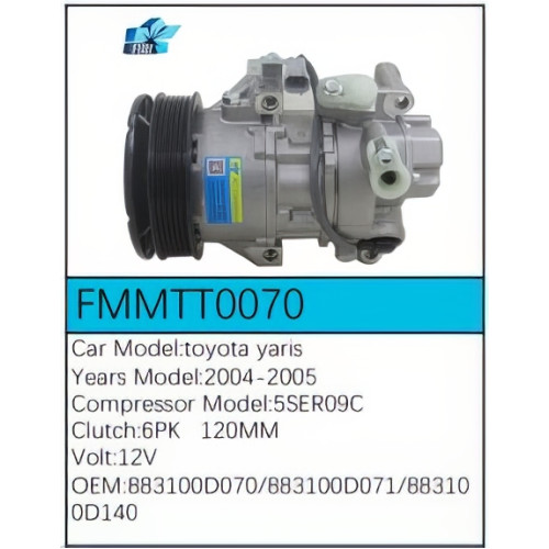 PartzBiz CE: -สำหรับคอมเพรสเซอร์ Toyota - FMMTT0070 PartzBiz CE: -สำหรับคอมเพรสเซอร์ Toyota - FMMTT0070
