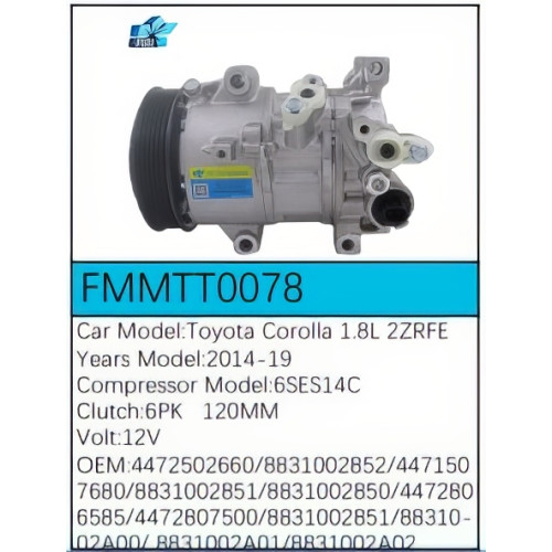 PartzBiz CE: -สำหรับคอมเพรสเซอร์ Toyota - FMMTT0078 PartzBiz CE: -สำหรับคอมเพรสเซอร์ Toyota - FMMTT0078