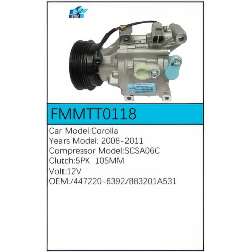 PartzBiz CE: -Compressor for Toyota - FMMTT0118 PartzBiz CE: -Compressor for Toyota - FMMTT0118