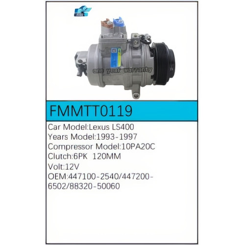 PartzBiz CE: -สำหรับคอมเพรสเซอร์ Toyota - FMMTT0119 PartzBiz CE: -สำหรับคอมเพรสเซอร์ Toyota - FMMTT0119