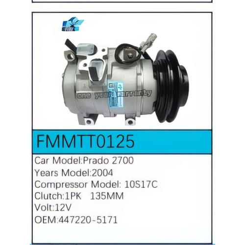 PartzBiz CE: -Compressor for Toyota - FMMTT0125 PartzBiz CE: -Compressor for Toyota - FMMTT0125