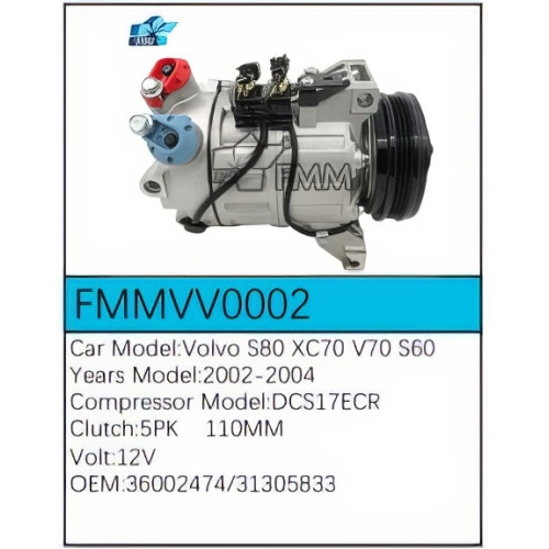 PartzBiz CE: -สำหรับคอมเพรสเซอร์ Volvo - FMMVV0002 PartzBiz CE: -สำหรับคอมเพรสเซอร์ Volvo - FMMVV0002