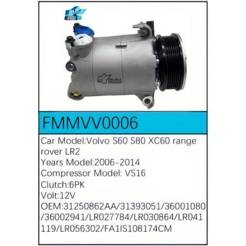 PartzBiz CE: -สำหรับคอมเพรสเซอร์ Volvo - FMMVV0006