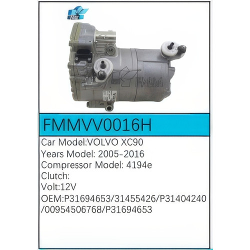 PartzBiz CE: -สำหรับคอมเพรสเซอร์ Volvo - FMMVV0016H PartzBiz CE: -สำหรับคอมเพรสเซอร์ Volvo - FMMVV0016H