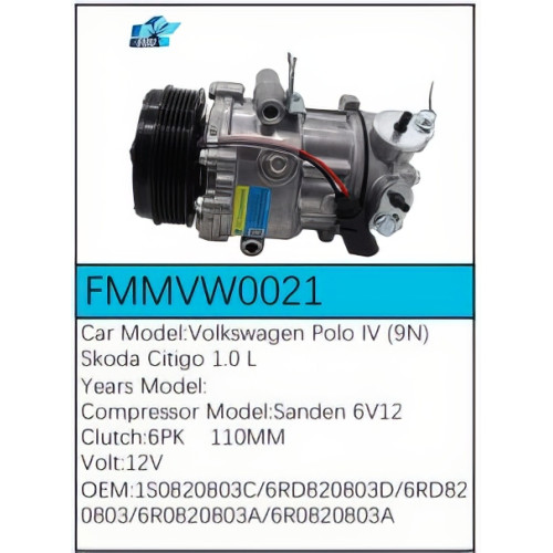 PartzBiz CE: -สำหรับคอมเพรสเซอร์ Volkswagen - FMMVW0021