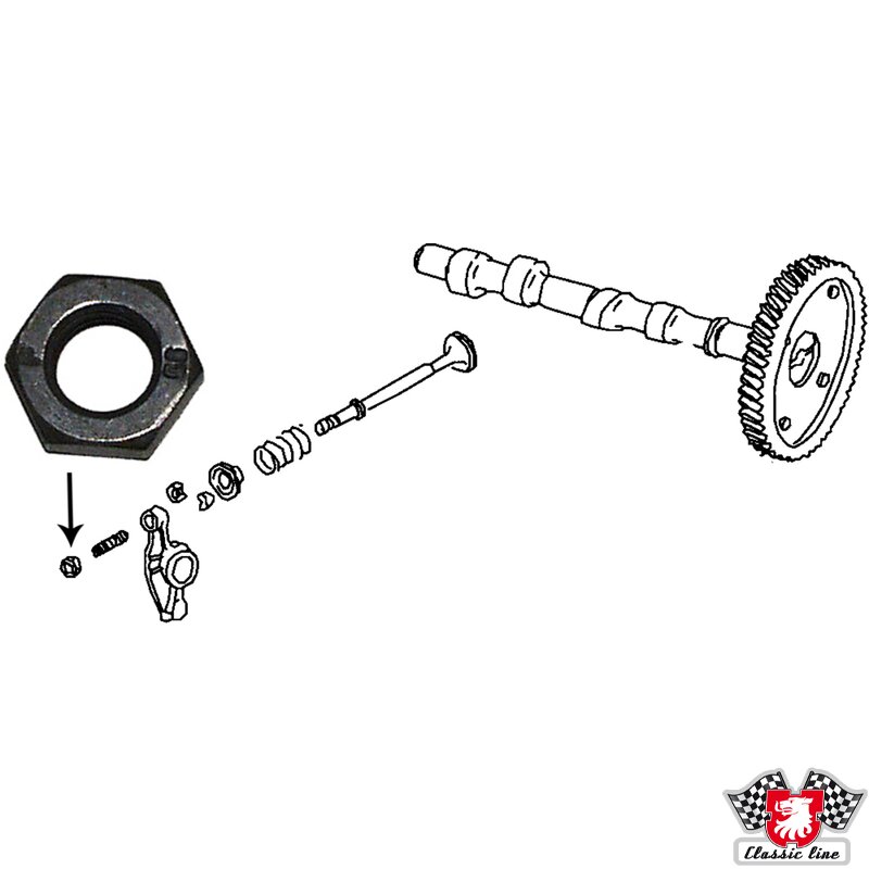 PartzBiz CE: 8111351400-Adjusting nut for valve, M8 PartzBiz CE: 8111351400-Adjusting nut for valve, M8