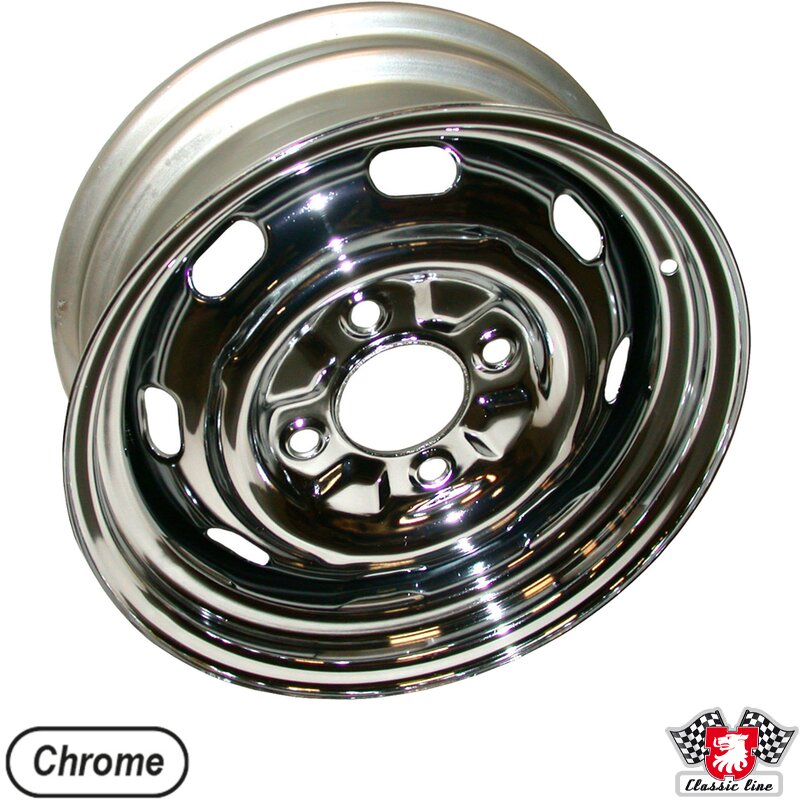 PartzBiz CE: 8160000300-Steel rim, chromed, 5.5x15 PartzBiz CE: 8160000300-Steel rim, chromed, 5.5x15