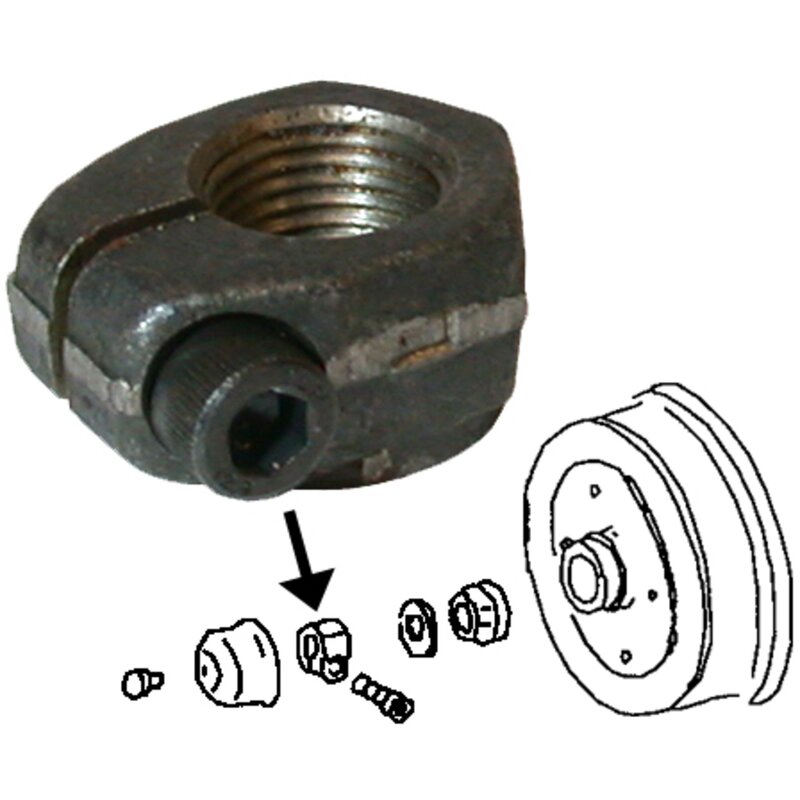 PartzBiz CE: 8163450176-Clamping nut for brake drum, left PartzBiz CE: 8163450176-Clamping nut for brake drum, left