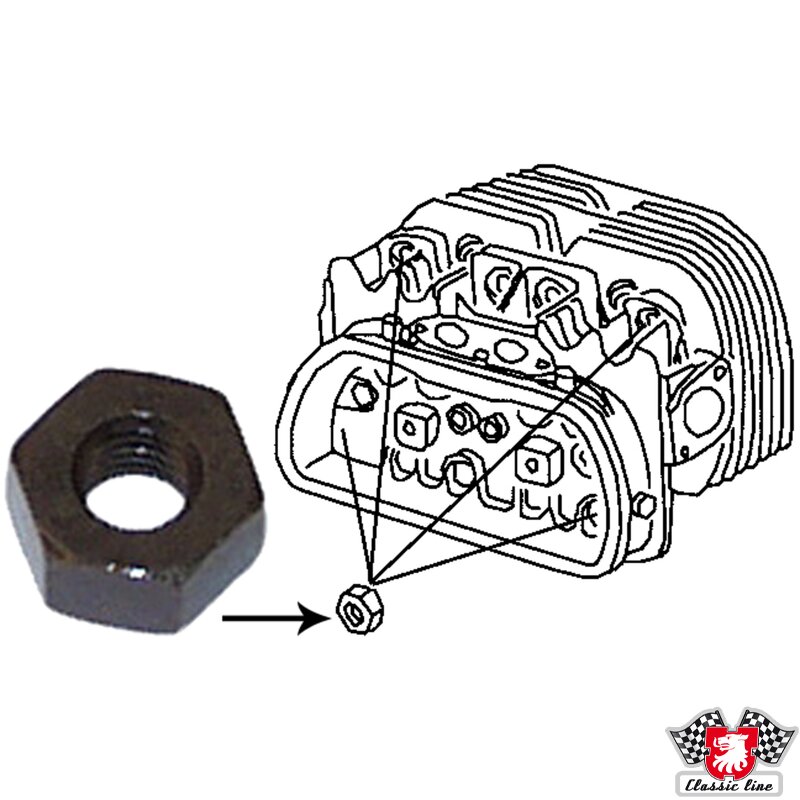 PartzBiz CE: 8111150100-Cylinder head nut, 8 mm PartzBiz CE: 8111150100-Cylinder head nut, 8 mm