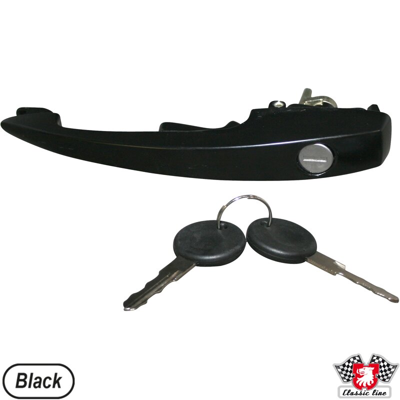 PartzBiz CE: 8187100500-Door handle with key, black PartzBiz CE: 8187100500-Door handle with key, black