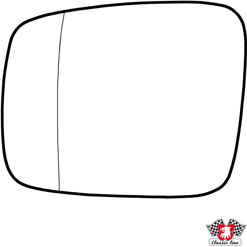 PartzBiz CE: 1189303270-Door mirror glass, aspherical, left PartzBiz CE: 1189303270-Door mirror glass, aspherical, left