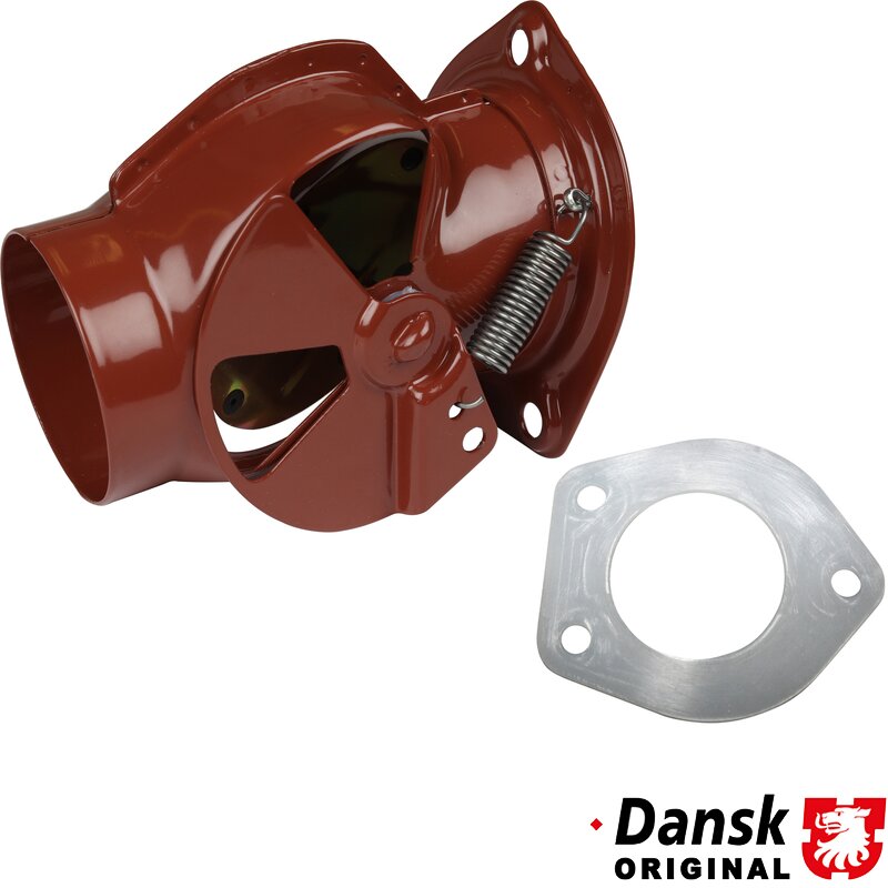 PartzBiz CE: 1623200970-กล่องควบคุมฮีตเตอร์พร้อมปะเก็นซิลิโคน ด้านซ้าย ทำจากเหล็กพ่นสีแดงแบบวินเทจ