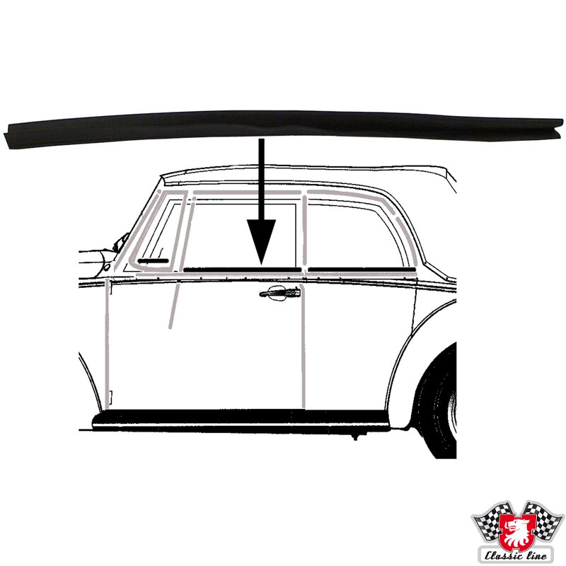 PartzBiz CE: 8186000500-Door and rear window scraper, inner PartzBiz CE: 8186000500-Door and rear window scraper, inner