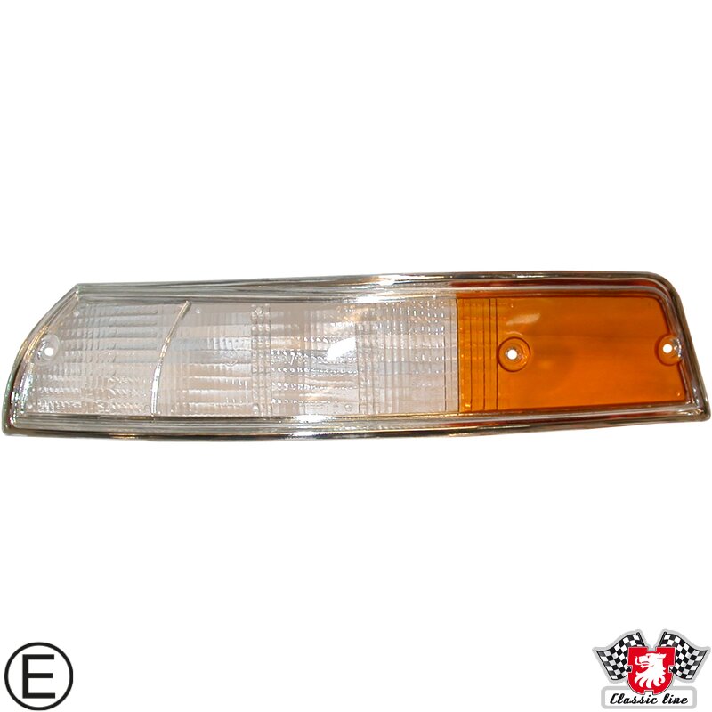 PartzBiz CE: 1695401770-เลนส์ไฟเลี้ยวขอบโครเมียม ด้านหน้า รุ่น EU สีใส/ส้ม ด้านซ้าย มีเครื่องหมาย E-mark PartzBiz CE: 1695401770-เลนส์ไฟเลี้ยวขอบโครเมียม ด้านหน้า รุ่น EU สีใส/ส้ม ด้านซ้าย มีเครื่องหมาย E-mark