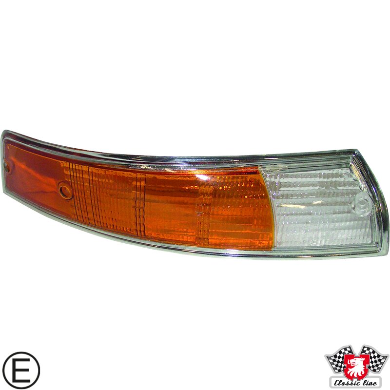 PartzBiz CE: 1695401680-เลนส์ไฟเลี้ยวขอบโครเมียม ด้านหน้า รุ่น EU สีส้ม/ใส มีเครื่องหมาย E-mark ด้านขวา PartzBiz CE: 1695401680-เลนส์ไฟเลี้ยวขอบโครเมียม ด้านหน้า รุ่น EU สีส้ม/ใส มีเครื่องหมาย E-mark ด้านขวา