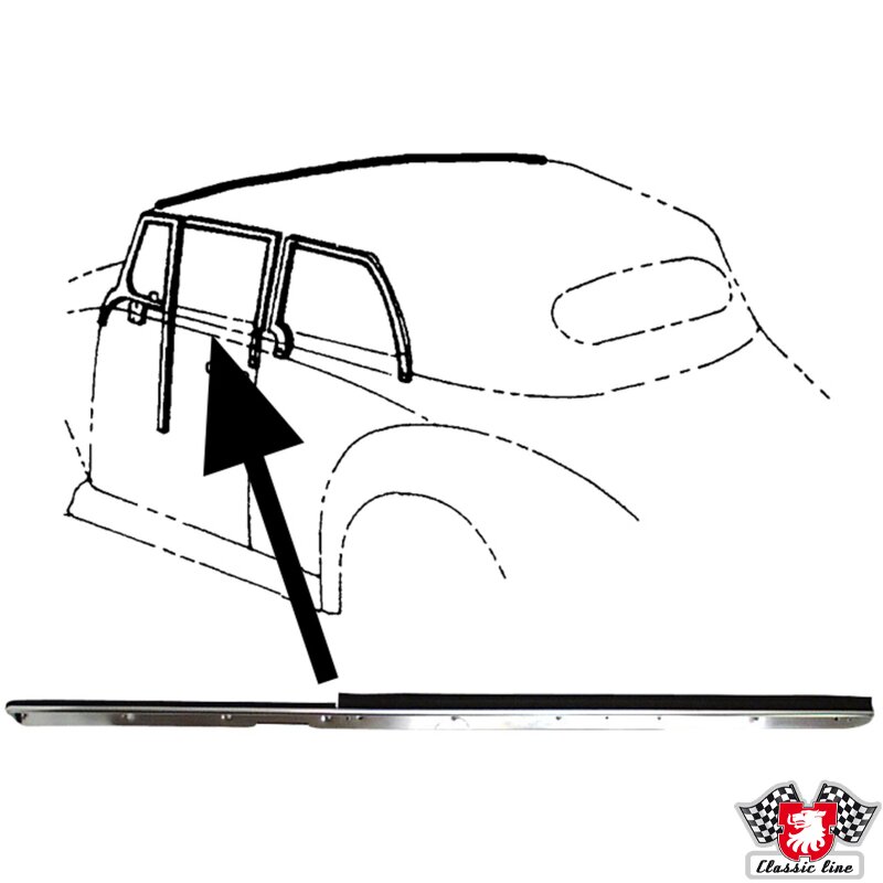 PartzBiz CE: 8186000670-Door window scraper with aluminium PartzBiz CE: 8186000670-Door window scraper with aluminium