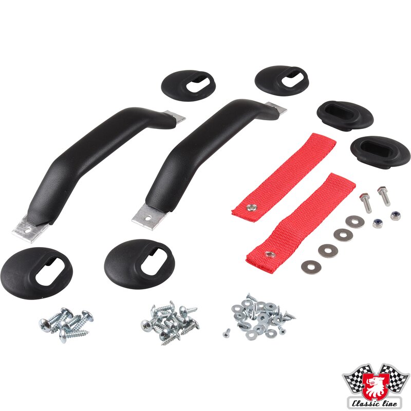PartzBiz CE: 1687800610-RS door pull handle set with red PartzBiz CE: 1687800610-RS door pull handle set with red