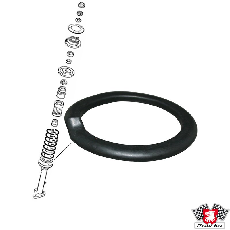 PartzBiz CE: 8142251400-แหวนยางสำหรับสปริงขดลวด PartzBiz CE: 8142251400-แหวนยางสำหรับสปริงขดลวด