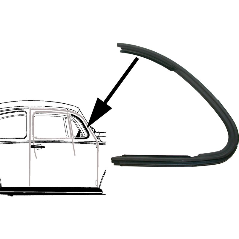 PartzBiz CE: 8186001486-Vent window seal, right PartzBiz CE: 8186001486-Vent window seal, right