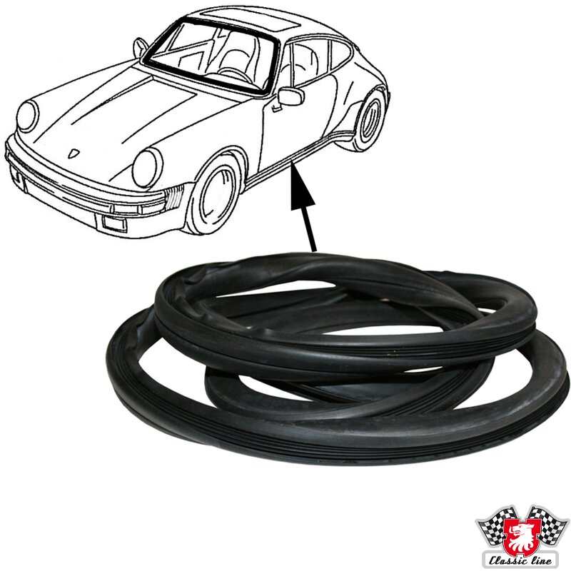 PartzBiz CE: 1685900400-Seal for windscreen, with groove PartzBiz CE: 1685900400-Seal for windscreen, with groove