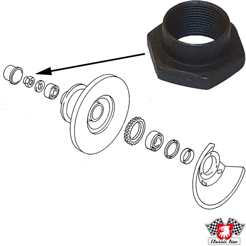PartzBiz CE: 1142000200-Self-locking nut for wheel hub PartzBiz CE: 1142000200-Self-locking nut for wheel hub