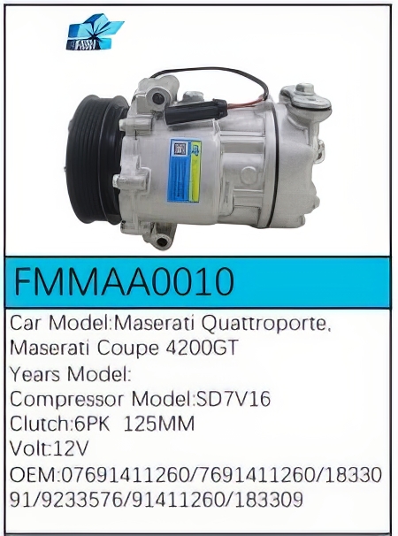 PartzBiz CE: -Compressor for Maserati - FMMAA0010 PartzBiz CE: -Compressor for Maserati - FMMAA0010