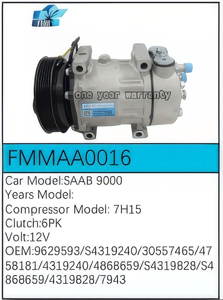 PartzBiz CE: -สำหรับคอมเพรสเซอร์ Saab - FMMAA0016 PartzBiz CE: -สำหรับคอมเพรสเซอร์ Saab - FMMAA0016