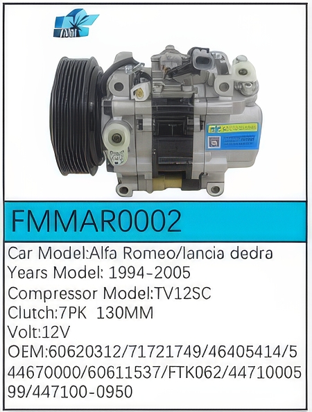 PartzBiz CE: -สำหรับคอมเพรสเซอร์ Alfa Romeo - FMMAR0002 PartzBiz CE: -สำหรับคอมเพรสเซอร์ Alfa Romeo - FMMAR0002