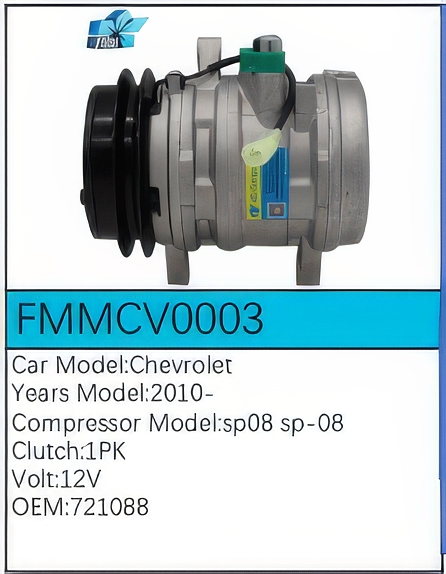 PartzBiz CE: -Compressor for Chevrolet - FMMCV0003 PartzBiz CE: -Compressor for Chevrolet - FMMCV0003