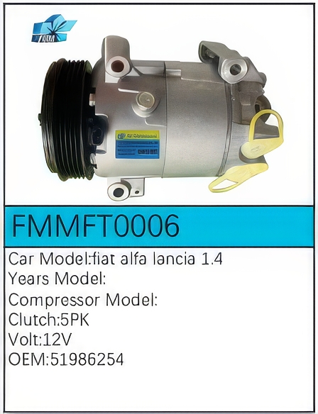 PartzBiz CE: -Compressor for Fiat - FMMFT0006 PartzBiz CE: -Compressor for Fiat - FMMFT0006