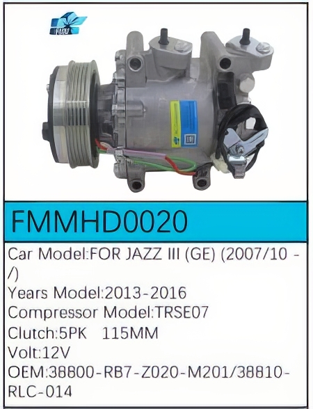 PartzBiz CE: -สำหรับคอมเพรสเซอร์ Honda - FMMHD0020 PartzBiz CE: -สำหรับคอมเพรสเซอร์ Honda - FMMHD0020