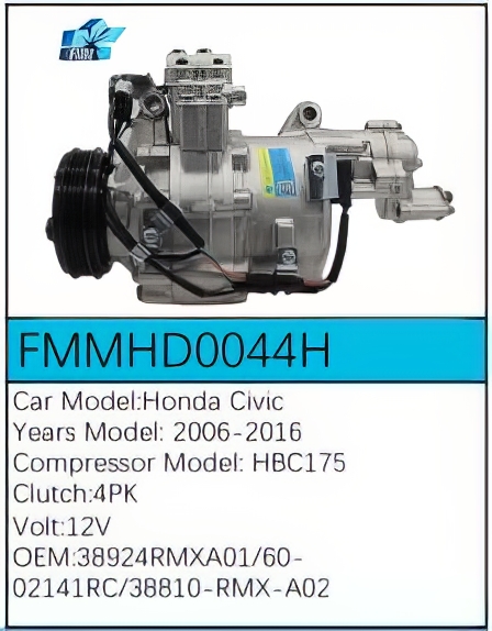 PartzBiz CE: -สำหรับคอมเพรสเซอร์ Honda - FMMHD0044H PartzBiz CE: -สำหรับคอมเพรสเซอร์ Honda - FMMHD0044H