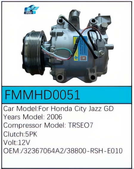 PartzBiz CE: -สำหรับคอมเพรสเซอร์ Honda - FMMHD0051 PartzBiz CE: -สำหรับคอมเพรสเซอร์ Honda - FMMHD0051