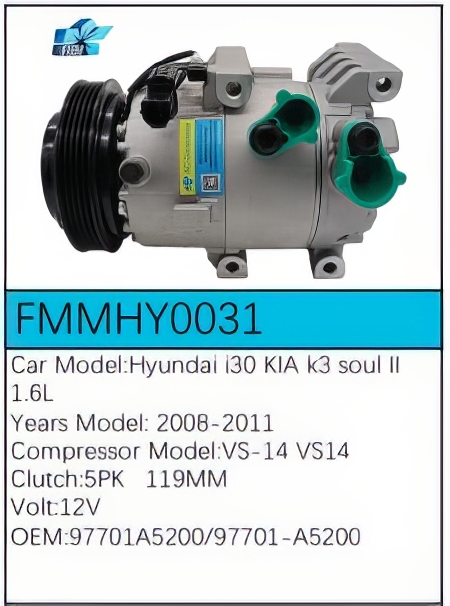 PartzBiz CE: -สำหรับคอมเพรสเซอร์ Hyundai - FMMHY0031 PartzBiz CE: -สำหรับคอมเพรสเซอร์ Hyundai - FMMHY0031