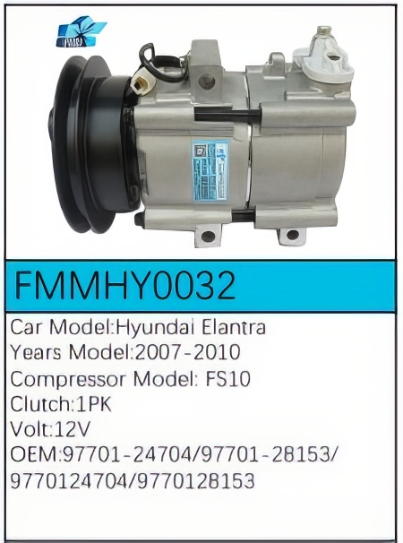 PartzBiz CE: -Compressor for Hyundai - FMMHY0032 PartzBiz CE: -Compressor for Hyundai - FMMHY0032