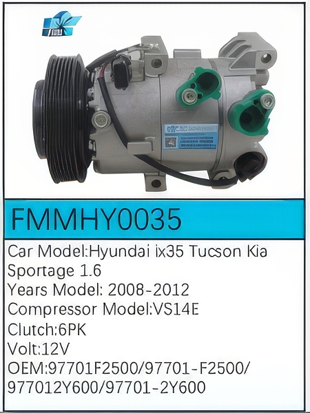 PartzBiz CE: -Compressor for Hyundai - FMMHY0035 PartzBiz CE: -Compressor for Hyundai - FMMHY0035