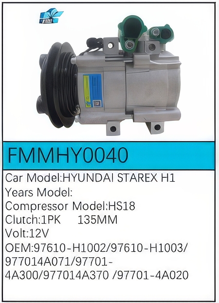 PartzBiz CE: -Compressor for Hyundai - FMMHY0040 PartzBiz CE: -Compressor for Hyundai - FMMHY0040
