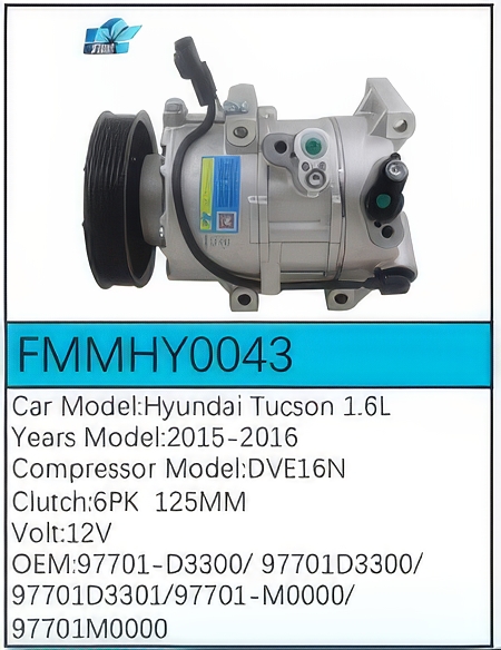 PartzBiz CE: -Compressor for Hyundai - FMMHY0043 PartzBiz CE: -Compressor for Hyundai - FMMHY0043