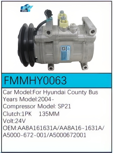 PartzBiz CE: -Compressor for Hyundai - FMMHY0063 PartzBiz CE: -Compressor for Hyundai - FMMHY0063