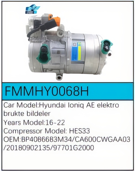 PartzBiz CE: -Compressor for Hyundai - FMMHY0068H PartzBiz CE: -Compressor for Hyundai - FMMHY0068H