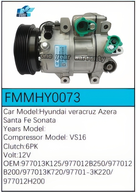 PartzBiz CE: -Compressor for Hyundai - FMMHY0073 PartzBiz CE: -Compressor for Hyundai - FMMHY0073