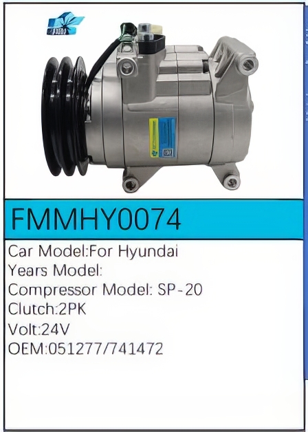 PartzBiz CE: -Compressor for Hyundai - FMMHY0074 PartzBiz CE: -Compressor for Hyundai - FMMHY0074