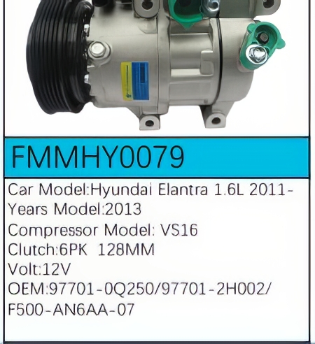 PartzBiz CE: -Compressor for Hyundai - FMMHY0079 PartzBiz CE: -Compressor for Hyundai - FMMHY0079