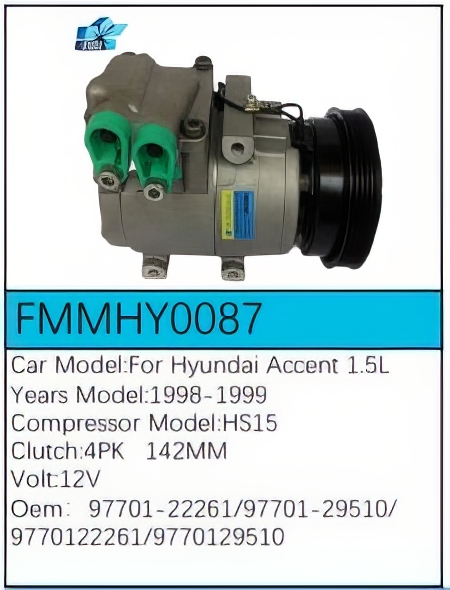 PartzBiz CE: -Compressor for Hyundai - FMMHY0087 PartzBiz CE: -Compressor for Hyundai - FMMHY0087
