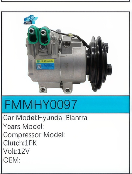 PartzBiz CE: -Compressor for Hyundai - FMMHY0097 PartzBiz CE: -Compressor for Hyundai - FMMHY0097