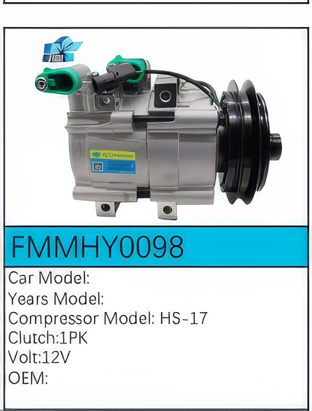 PartzBiz CE: -Compressor for Hyundai - FMMHY0098 PartzBiz CE: -Compressor for Hyundai - FMMHY0098