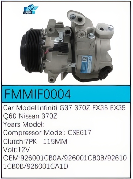 PartzBiz CE: -สำหรับคอมเพรสเซอร์ Infiniti - FMMIF0004 PartzBiz CE: -สำหรับคอมเพรสเซอร์ Infiniti - FMMIF0004